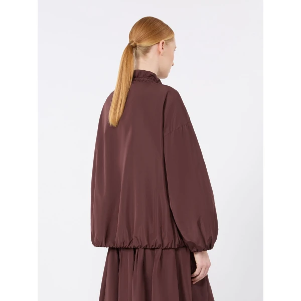 Max Mara Onde Water-Repellent Taffeta Bomber Jacket in Bordeaux | Jackets | Luxury Shoes 