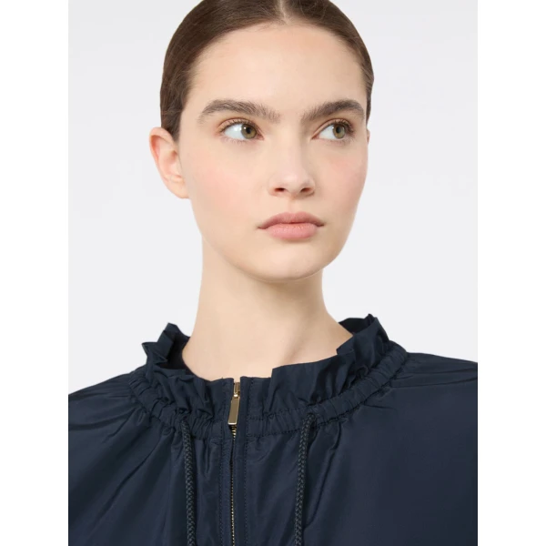 Max Mara Onde Water-Repellent Taffeta Bomber Jacket in Ultramarine | Jackets | Luxury Shoes 