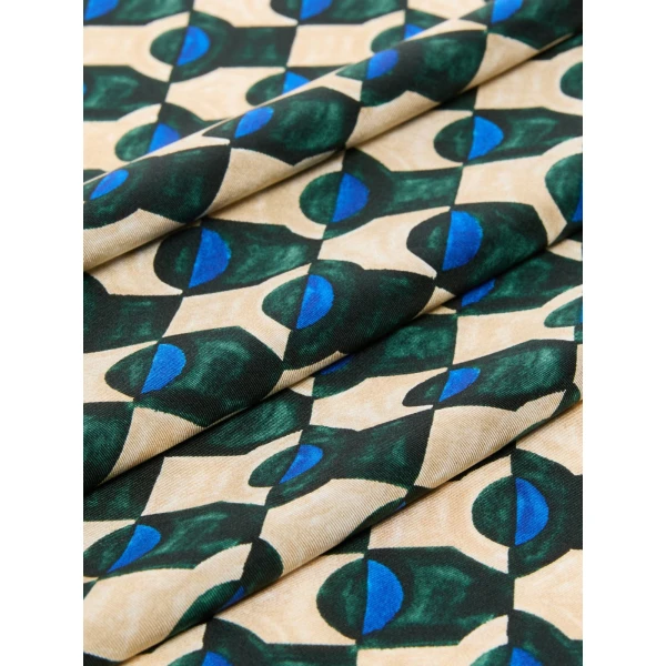 Max Mara Onesto Printed Silk Scarf in Dark Green | Scarves | Luxury Shoes 