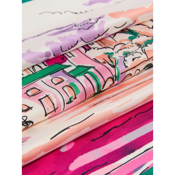 Max Mara Onesto Printed Silk Scarf in Pink | Scarves | Luxury Shoes 