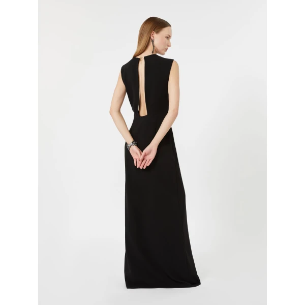 Max Mara Opera Long Cady Dress in Black | Evening Gowns | Luxury Shoes 