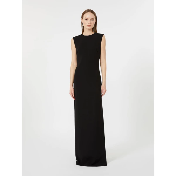 Max Mara Opera Long Cady Dress in Black | Evening Gowns | Luxury Shoes 