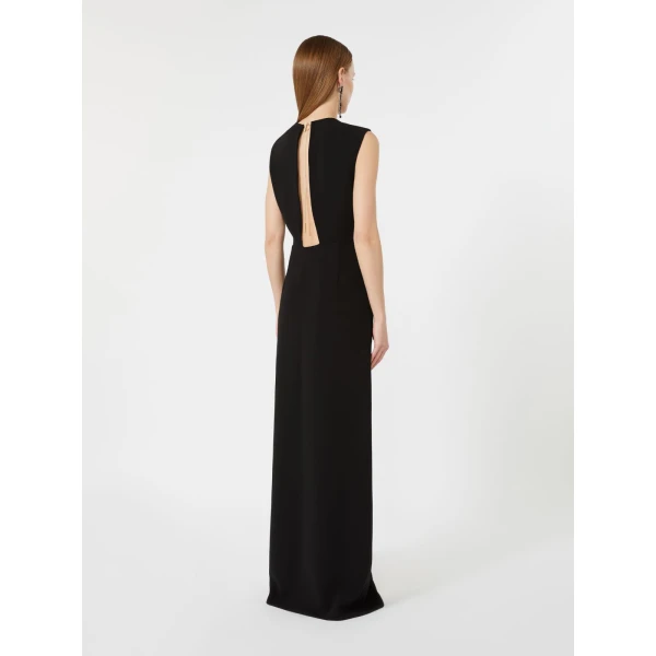 Max Mara Opera Long Cady Dress in Black | Evening Gowns | Luxury Shoes 