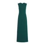 Max Mara Opera Long Cady Dress in Dark Green | Evening Gowns | Luxury Shoes 