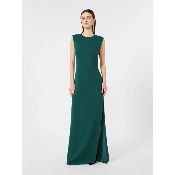 Max Mara Opera Long Cady Dress in Dark Green | Evening Gowns | Luxury Shoes 