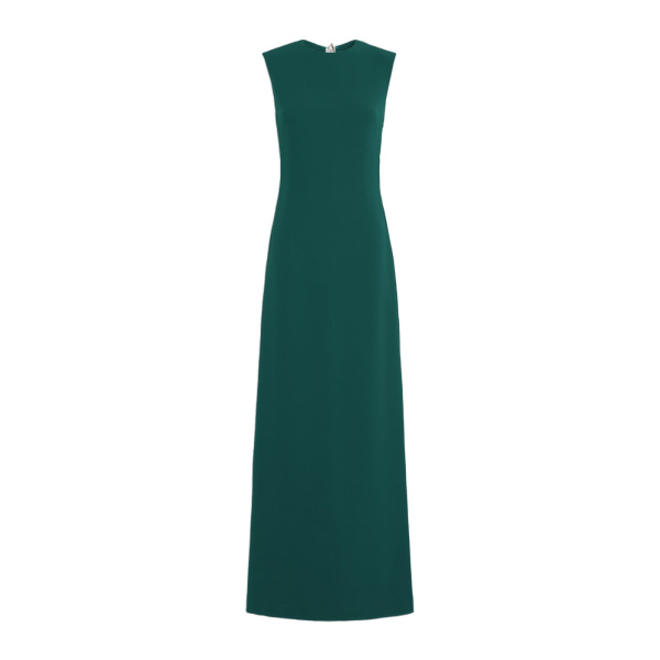 Max Mara Opera Long Cady Dress in Dark Green | Evening Gowns | Luxury Shoes 