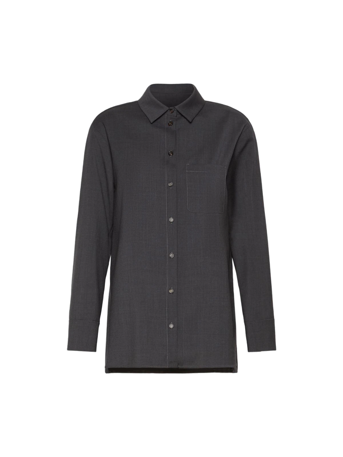 Max Mara Opera Woollen Cloth Shirt in Dark Grey Max Mara Opera Woollen Cloth Shirt in Dark Grey | Shirts | Luxury Shoes