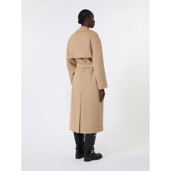 Max Mara Operoso Double Wool-Blend Robe Coat in Camel | Wool Coat | Luxury Shoes 
