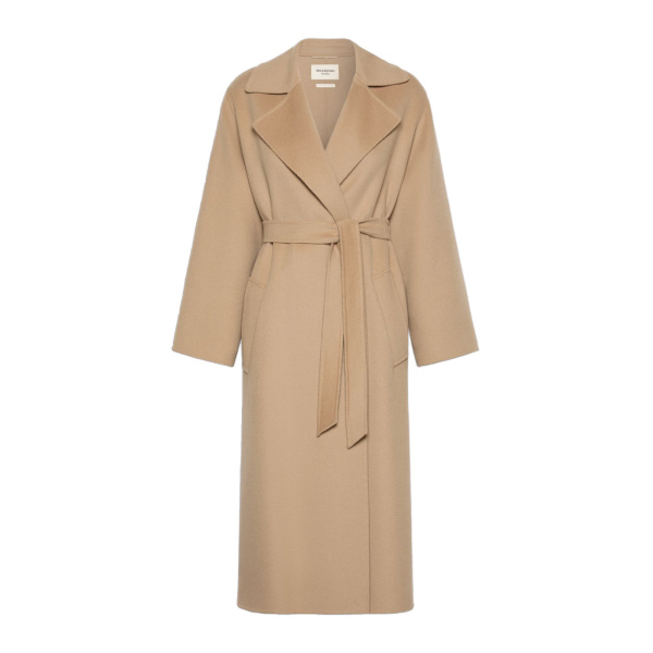 Max Mara Operoso Double Wool-Blend Robe Coat in Camel | Wool Coat | Luxury Shoes 