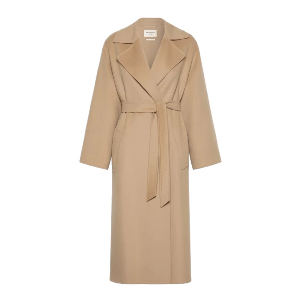 Max Mara Operoso Double Wool-Blend Robe Coat in Camel | Wool Coat | Luxury Shoes 