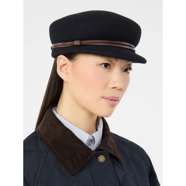 Max Mara Opossum Wool Felt Baker Boy Hat in Ultramarine | Hats | Luxury Shoes 