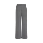 Max Mara Orata Jersey Straight Leg Trousers in Light Grey | Tailored pants | Luxury Shoes 