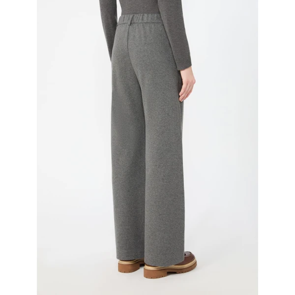 Max Mara Orata Jersey Straight Leg Trousers in Light Grey | Tailored pants | Luxury Shoes 