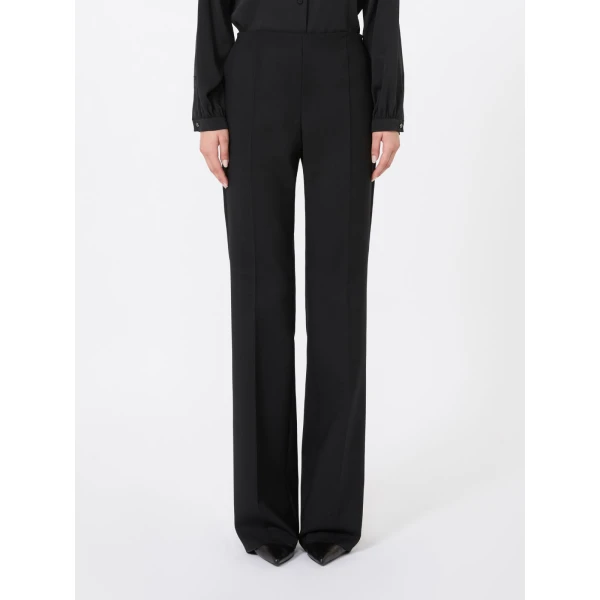 Max Mara Orata Slim-Fit Wool Cloth Trousers in Black | Tailored pants | Luxury Shoes 