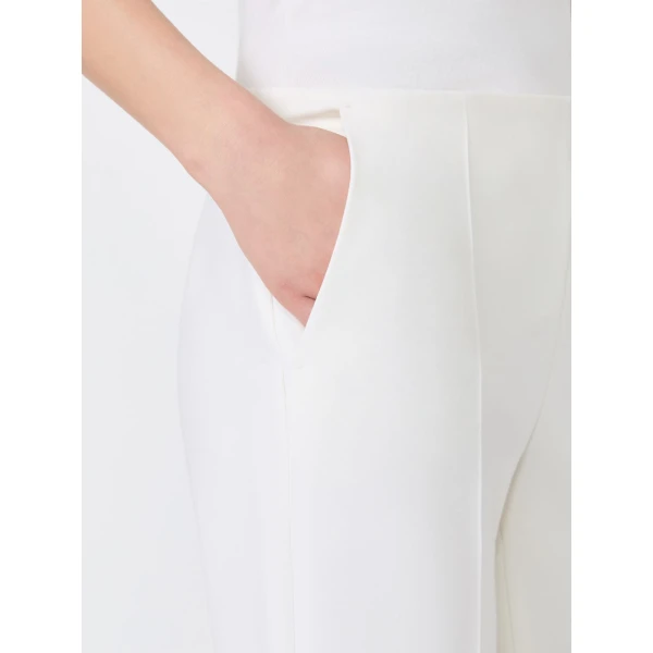 Max Mara Orata Slim-Fit Wool Cloth Trousers in White | Tailored pants | Luxury Shoes 