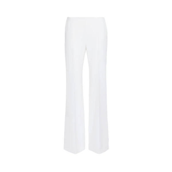 Max Mara Orata Slim-Fit Wool Cloth Trousers in White | Tailored pants | Luxury Shoes 
