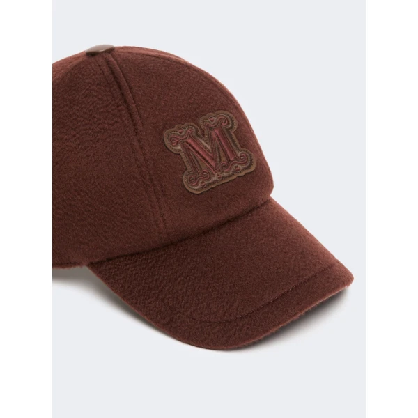 Max Mara Ordine Cashmere Double Drap Baseball Cap in Rust | Hats | Luxury Shoes 