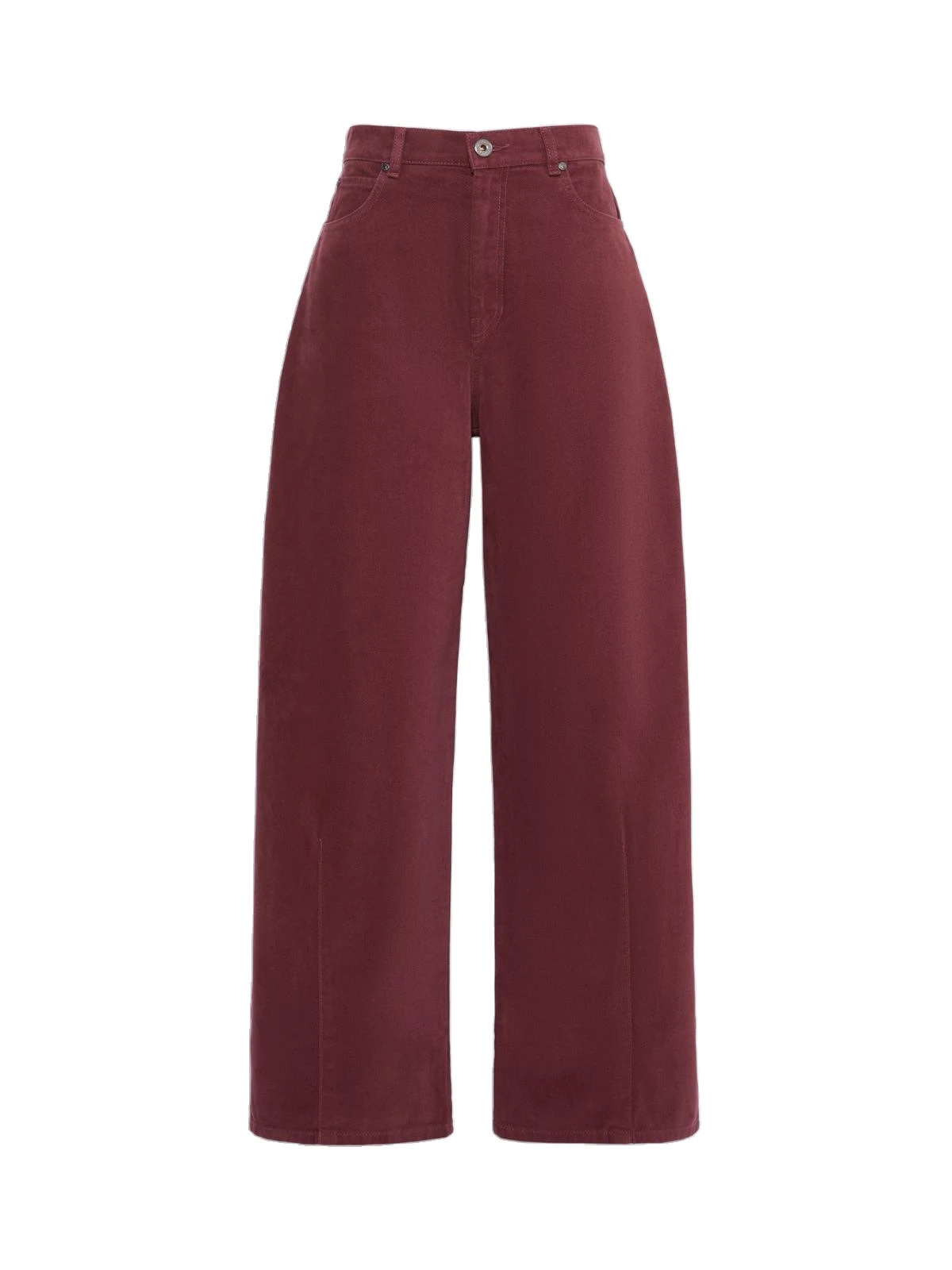 Max Mara Ordine Cotton Drill Barrel Leg Trousers in Bordeaux Max Mara Ordine Cotton Drill Barrel Leg Trousers in Bordeaux | Wide leg pants | Luxury Shoes