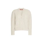 Max Mara Orli Wool and Cashmere Cable Cardigan in Beige | Cardigan | Luxury Shoes 