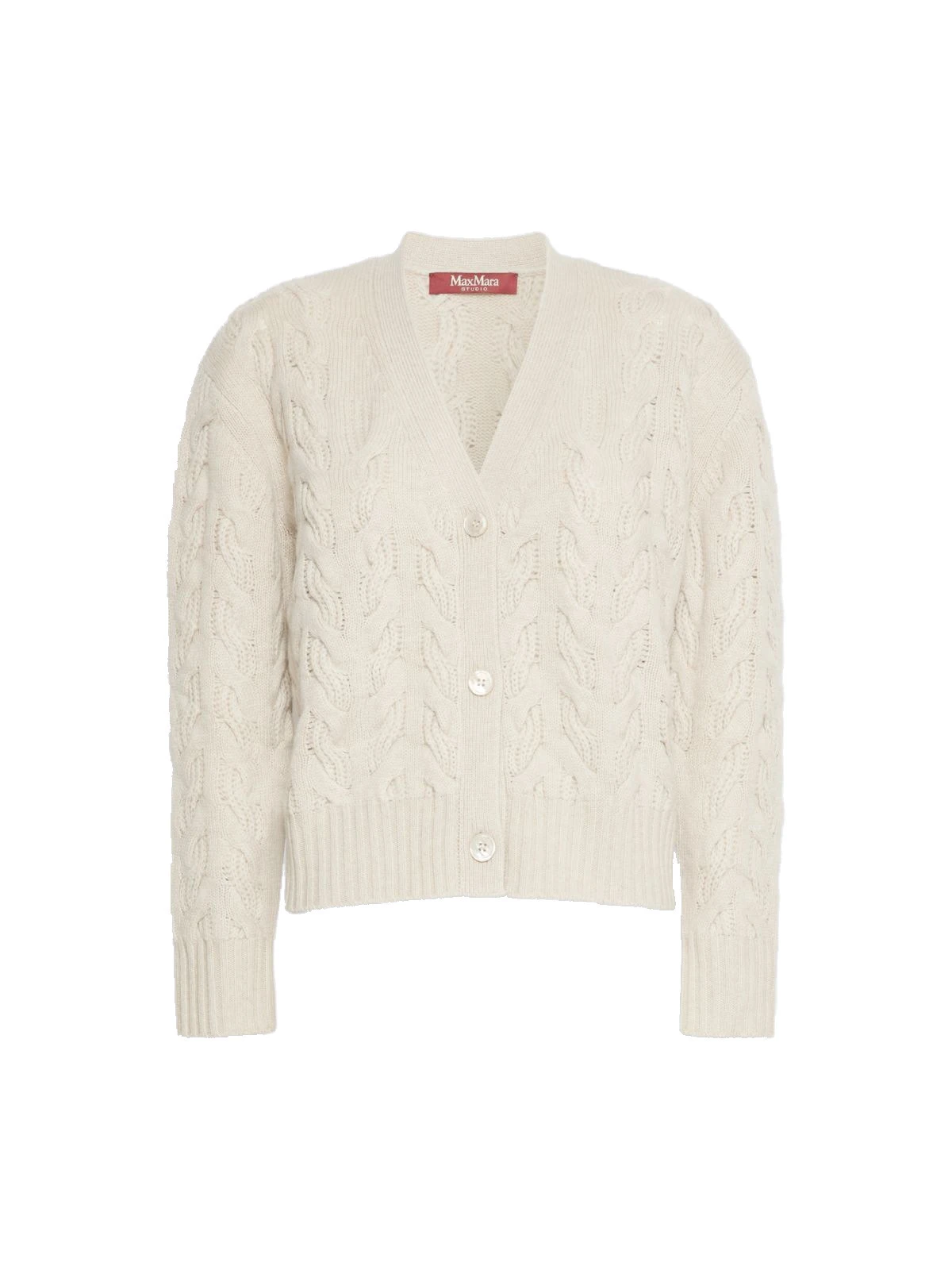 Max Mara Orli Wool and Cashmere Cable Cardigan in Beige Max Mara Orli Wool and Cashmere Cable Cardigan in Beige | Cardigan | Luxury Shoes