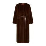 Max Mara Orma Long Textured Coat in Hazelnut Brown | Coats | Luxury Shoes 