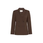 Max Mara Ornati Double-Breasted Wool Blazer in Dark Brown | Blazers | Luxury Shoes 