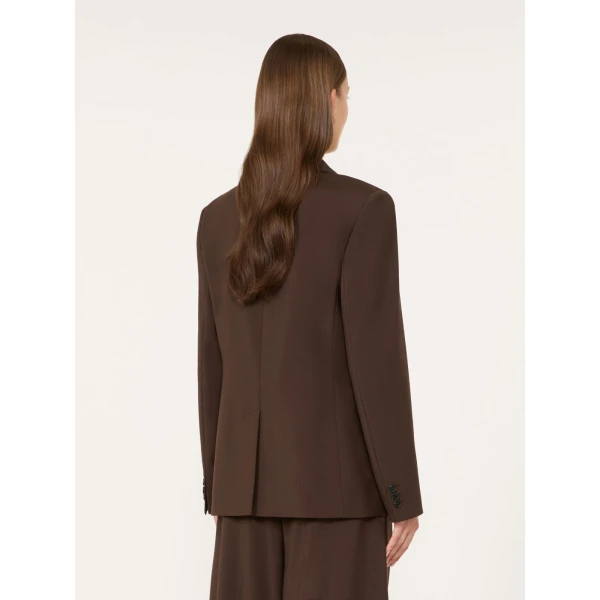 Max Mara Ornati Double-Breasted Wool Blazer in Dark Brown | Blazers | Luxury Shoes 