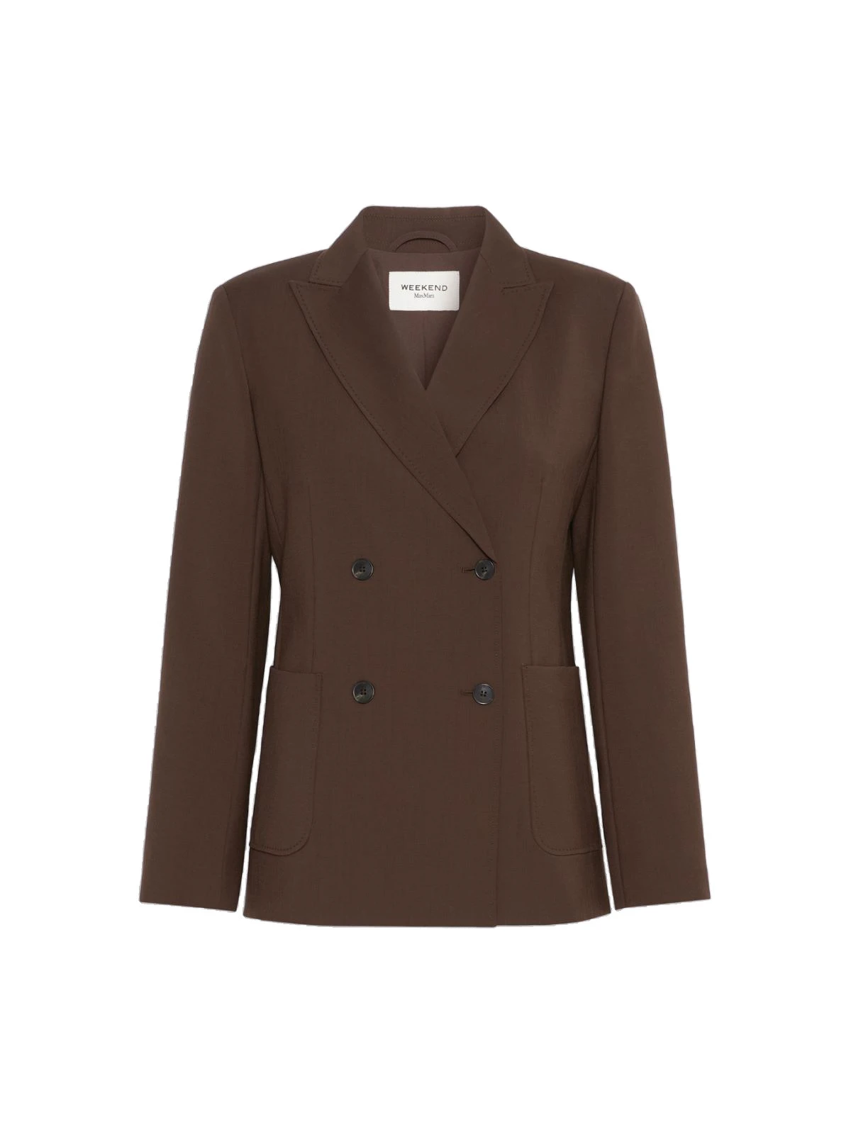 Max Mara Ornati Double-Breasted Wool Blazer in Dark Brown Max Mara Ornati Double-Breasted Wool Blazer in Dark Brown | Blazers | Luxury Shoes