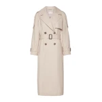 Max Mara Oro Long Double-Breasted Water-Repellent Trench Coat in Beige | Trench Coat | Luxury Shoes 