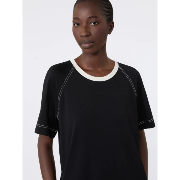 Max Mara Oscuri Long Cotton-Blend Jersey Dress in Black | Maxi Dresses | Luxury Shoes 