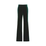 Max Mara Oscuri Velvet Tuxedo Trousers in Emerald | Wide leg pants | Luxury Shoes 