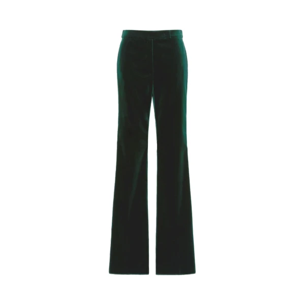 Oscuri Velvet Tuxedo Trousers in Emerald