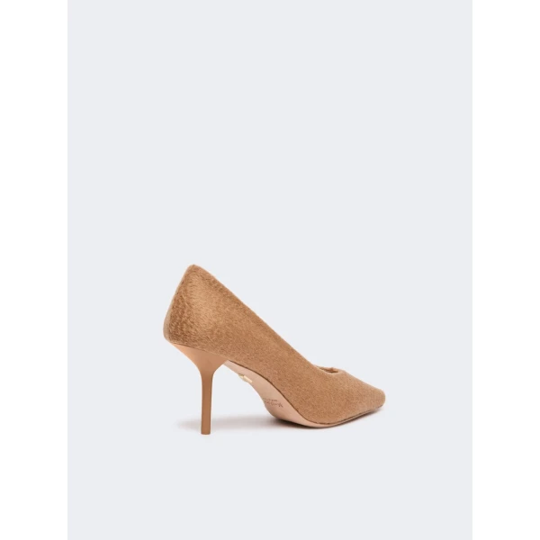 Max Mara Oscuro Camel Drap Court Shoes in Camel | Heels | Luxury Shoes 
