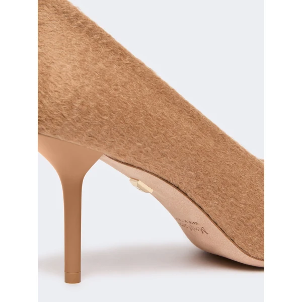 Max Mara Oscuro Camel Drap Court Shoes in Camel | Heels | Luxury Shoes 