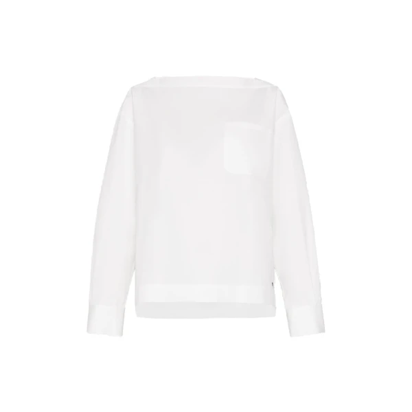 Max Mara Oscuro Cotton Poplin Blouse in White | Blouse | Luxury Shoes 