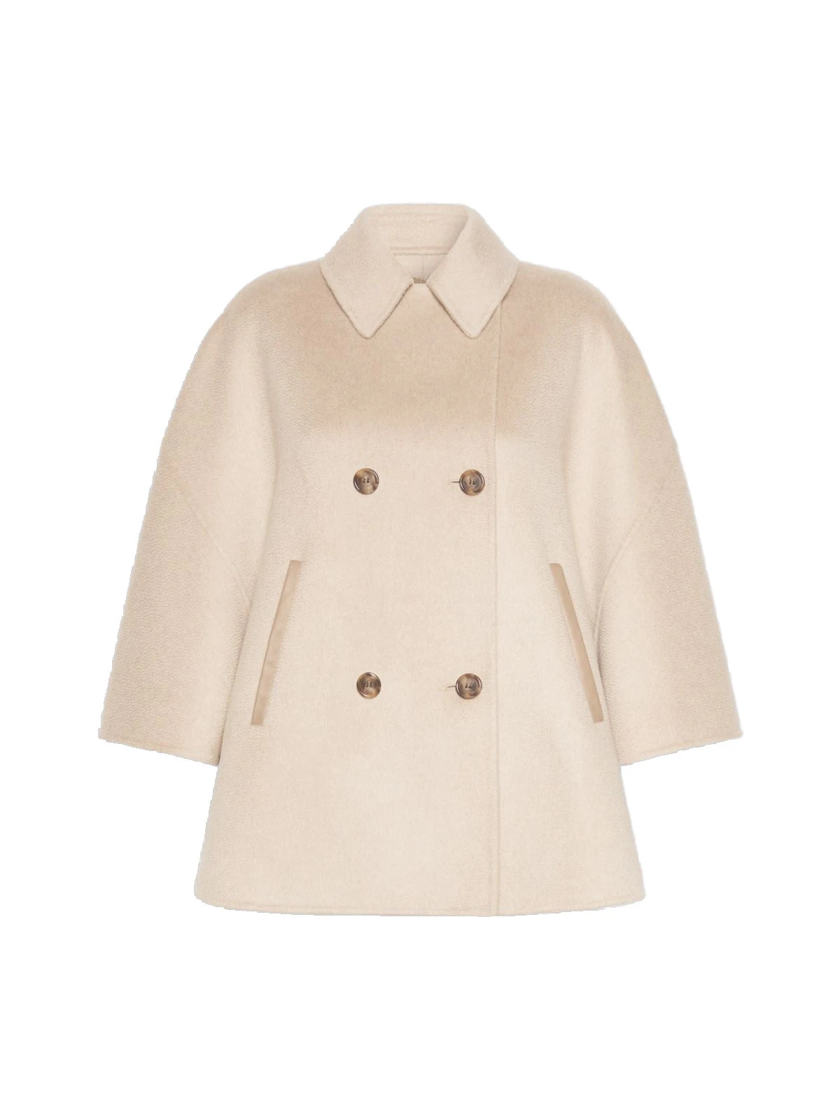 Max Mara Ospite Double-Breasted Cashmere Cape in Sand Max Mara Ospite Double-Breasted Cashmere Cape in Sand | Coats | Luxury Shoes