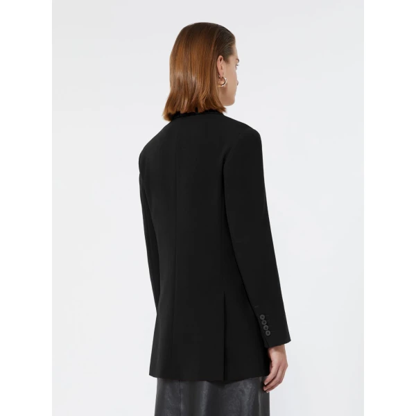 Max Mara Osso Double-Breasted Wool Cady Blazer in Black | Blazers | Luxury Shoes 