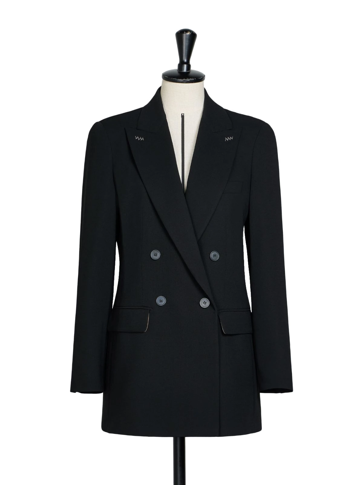 Max Mara Osso Double-Breasted Wool Cady Blazer in Black Max Mara Osso Double-Breasted Wool Cady Blazer in Black | Blazers | Luxury Shoes