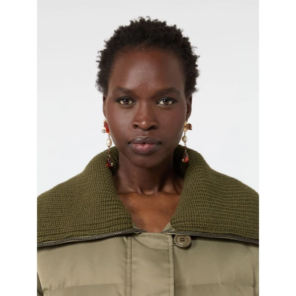 Max Mara Ottano Drop Pendant Earrings in Gold | Earrings | Luxury Shoes 
