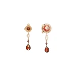Max Mara Ottano Drop Pendant Earrings in Gold | Earrings | Luxury Shoes 