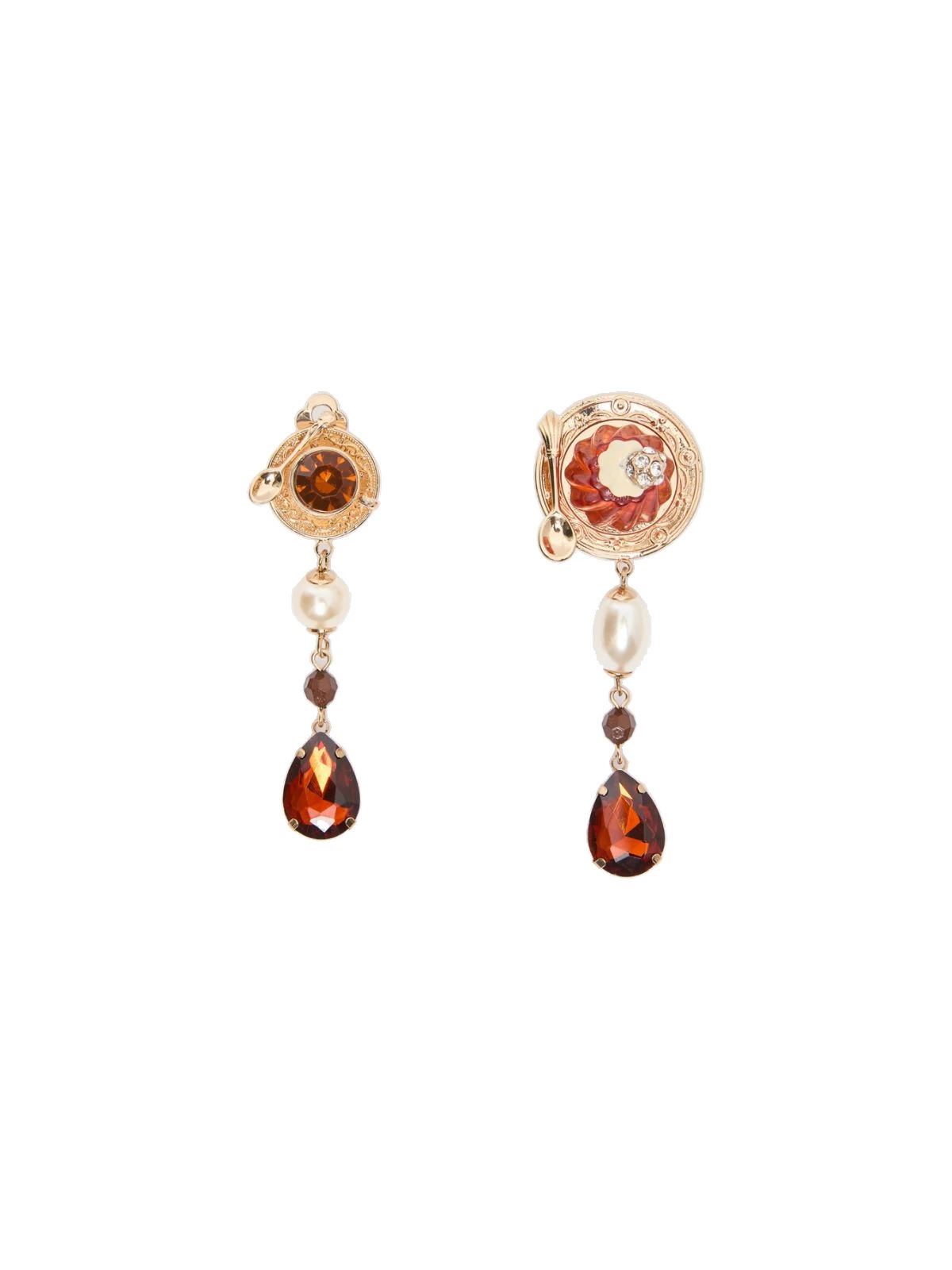 Max Mara Ottano Drop Pendant Earrings in Gold Max Mara Ottano Drop Pendant Earrings in Gold | Earrings | Luxury Shoes