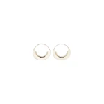 Max Mara Otto Crescent Hoop Earrings in Bronze | Earrings | Luxury Shoes 