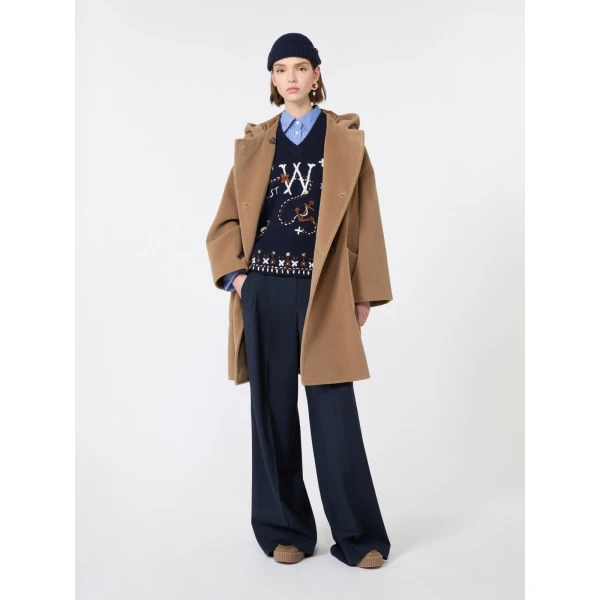Max Mara Ovatta Boxy Cotton Poplin Shirt in Cornflower Blue | Shirts | Luxury Shoes 
