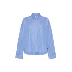 Max Mara Ovatta Boxy Cotton Poplin Shirt in Cornflower Blue | Shirts | Luxury Shoes 