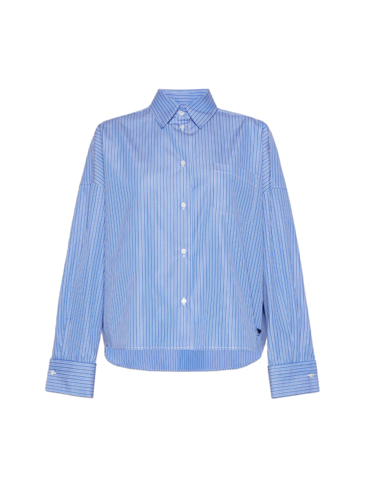 Max Mara Ovatta Boxy Cotton Poplin Shirt in Cornflower Blue Max Mara Ovatta Boxy Cotton Poplin Shirt in Cornflower Blue | Shirts | Luxury Shoes
