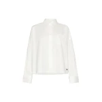 Max Mara Ovatta Boxy Cotton Poplin Shirt in White | Shirts | Luxury Shoes 