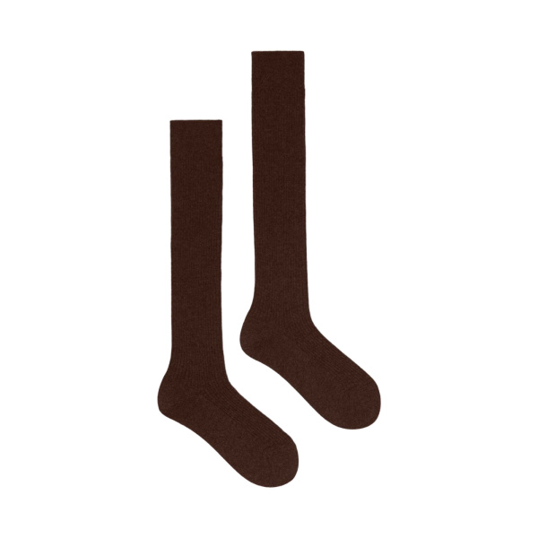 Max Mara Oxiria Ribbed Cashmere Socks in Brown | Accessories | Luxury Shoes 