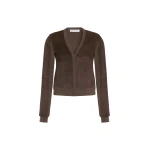 Max Mara Ozioso Wool Jersey Cardigan in Mud | Wool Coat | Luxury Shoes 