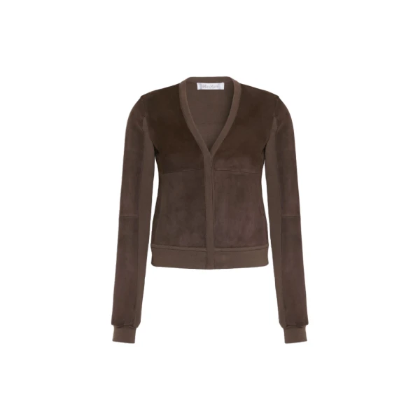 Ozioso Wool Jersey Cardigan in Mud