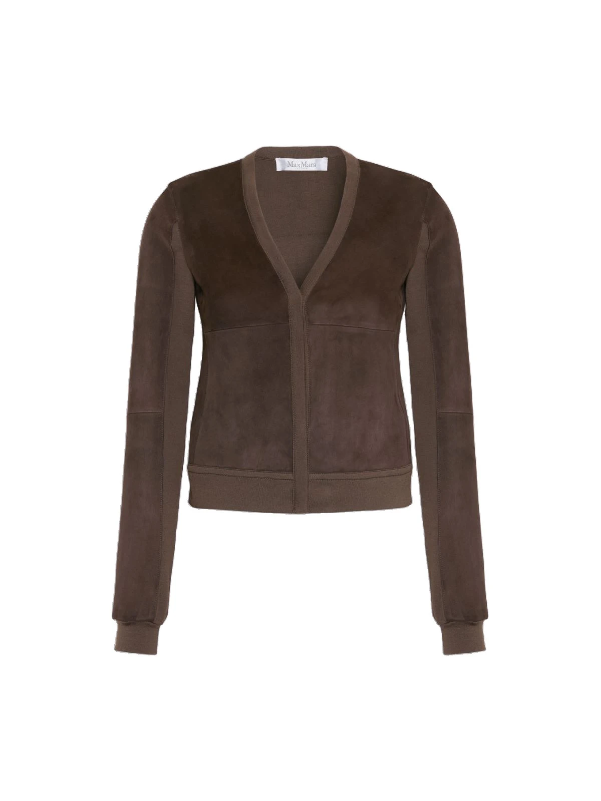 Max Mara Ozioso Wool Jersey Cardigan in Mud Max Mara Ozioso Wool Jersey Cardigan in Mud | Wool Coat | Luxury Shoes